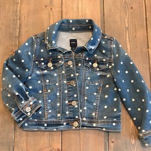 Baby Gap Polka Dot Denim Jacket 2t